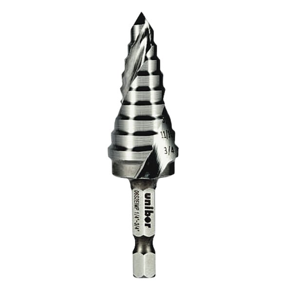 Unibor 3/16in-7/8in  Impact Pro Step Drill, Spiral Flute 06S4EIMPCO